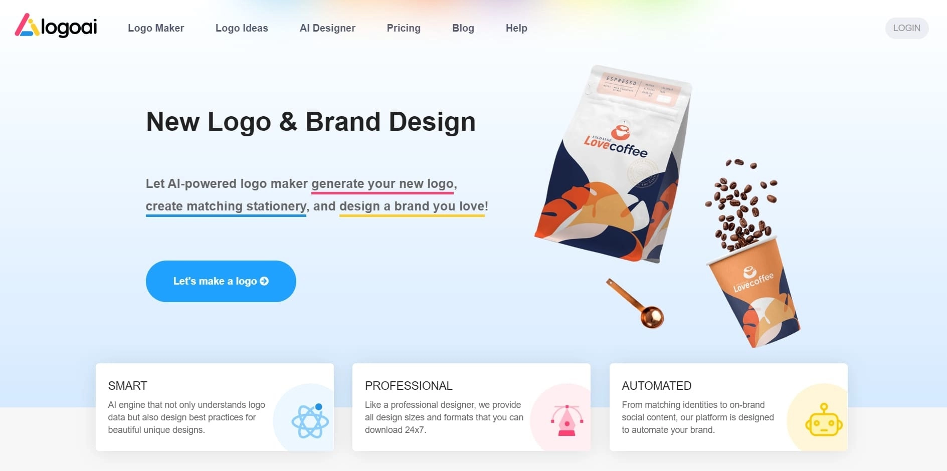 LogoAI – инструмент для создания профессионального уникального логотипа