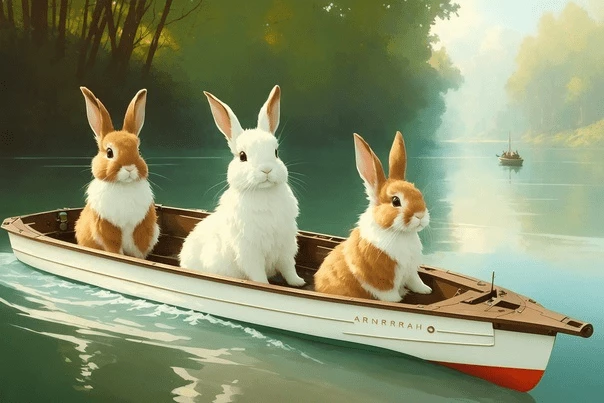 Зайцы в лодке