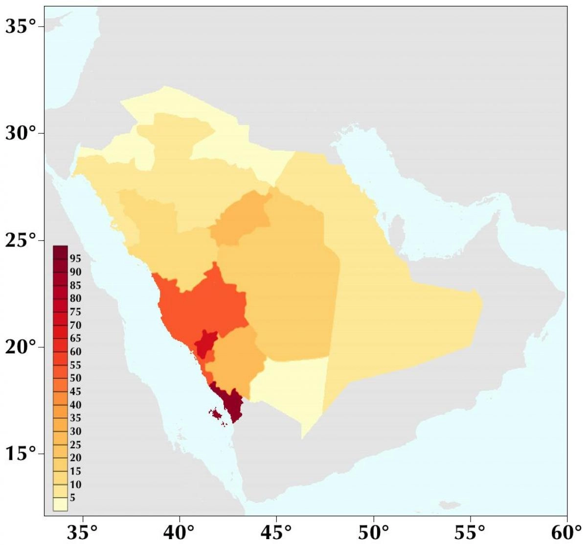 Температура в Саудовской аравии