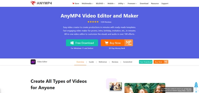 AnyMP4 video editor