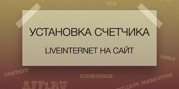 Установка счетчика Liveinternet на сайт