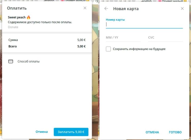 Вот так будет выглядеть форма оплаты для пользователя
