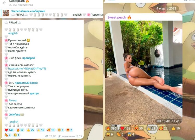 Пример успешного приват канала в Телеграм с adult тематикой