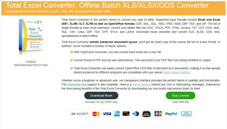 Total Excel Converter