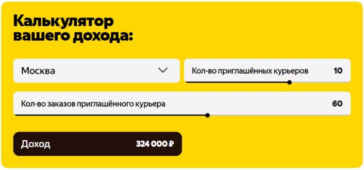 Калькулятор дохода партнерки Яндекса