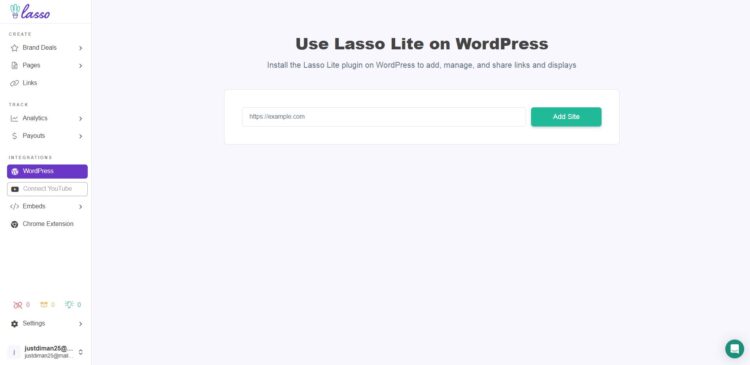 Подключение сайта на WordPress к сервису Lasso.co