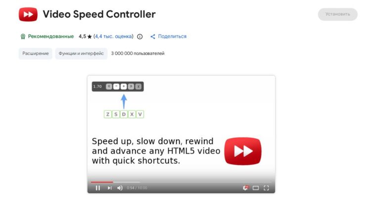 Video Speed Controller