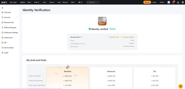 Верификация на криптобирже Bybit