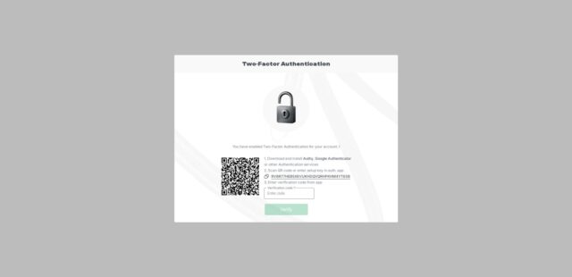 Для продолжения работы с платформой необходимо установить двухфакторную аутентификацию