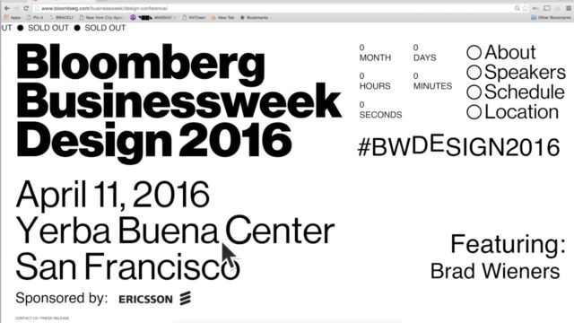 Сайт конференции Bloomberg Businessweek Design 2016